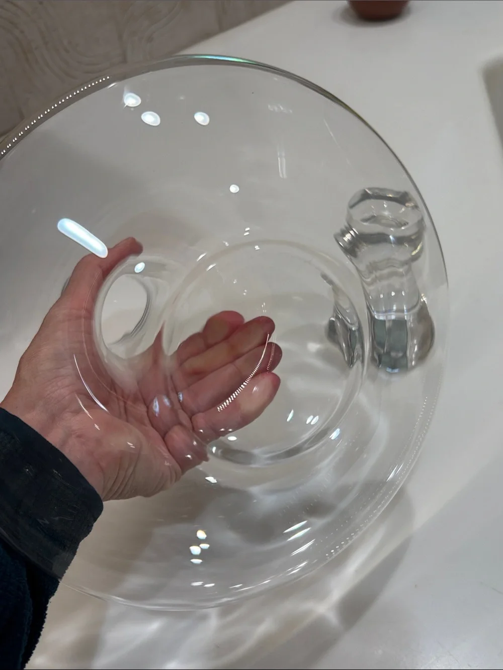 Williams Sonoma Clear Glass Wine Decanter with Stopper